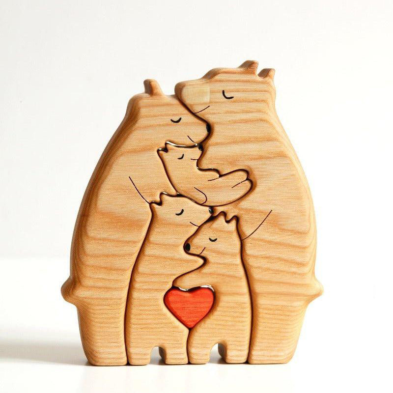 CozyBear – Holzpuzzle-Ornament „Bärenfamilie“