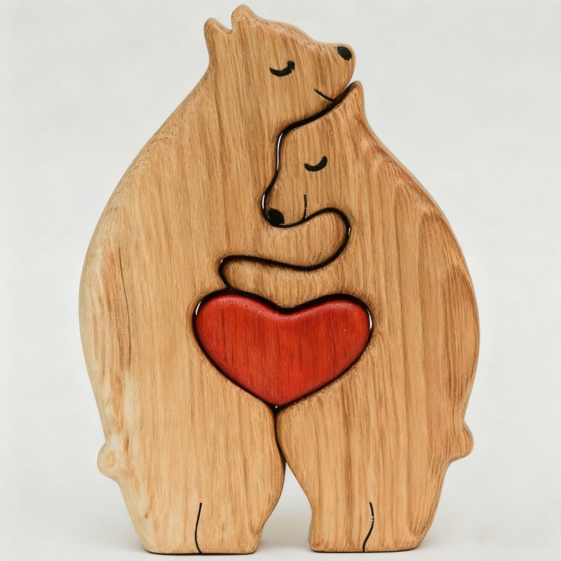 CozyBear – Holzpuzzle-Ornament „Bärenfamilie“