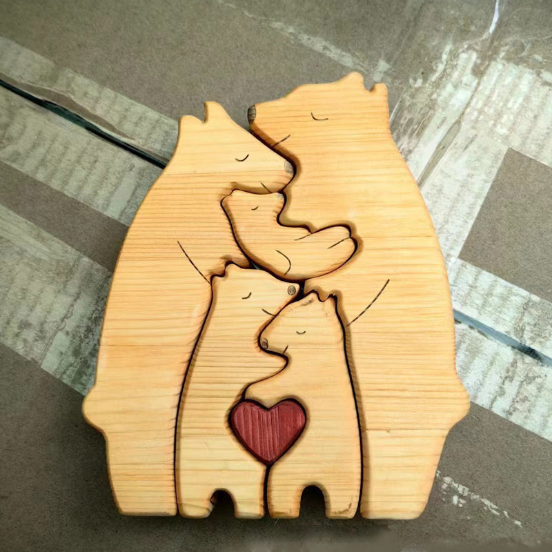 CozyBear – Holzpuzzle-Ornament „Bärenfamilie“