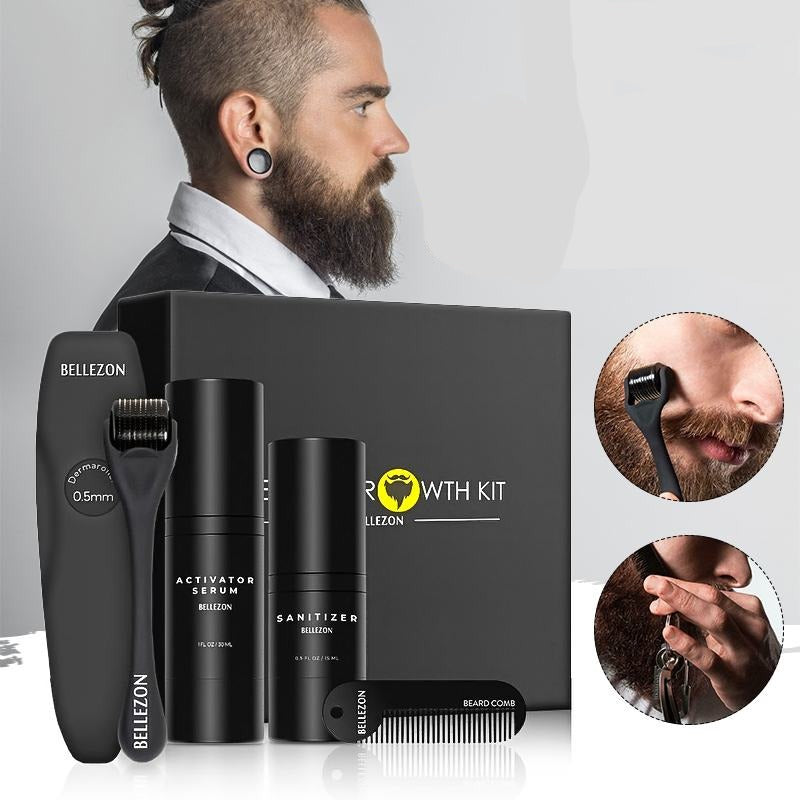 Ultimatives Bartwuchs-Kit™ - Lassen Sie Ihren Bart schnell und mühelos wachsen!