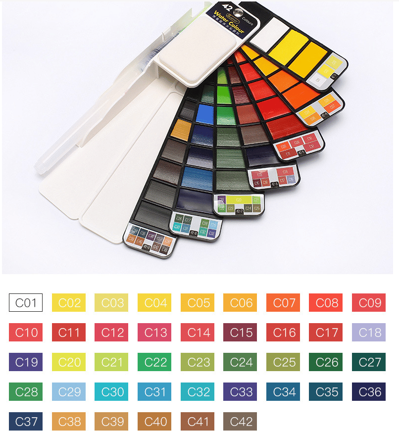 Kunstly™- Handliches Aquarell-Reiseset | 50% RABATT